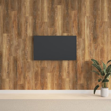 Wall Panels Wood Look Brown PVC 2.06 m² vidaXL