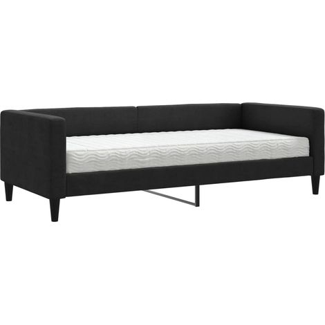 Maison Exclusive - Divano Letto con Materasso Nero 90x200 cm in Tessuto (1/5)