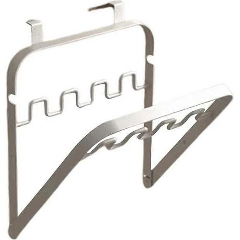 Support de sac poubelle suspendu pour porte de cuisine - Support métallique pour sac poubelle - (1/4)