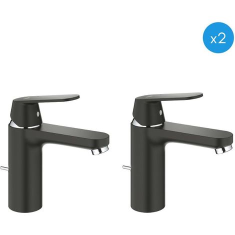 Mitigeurs monocommande lavabo lot de 2 23325KW0DUO – Finition noire – Cartouche céramique GROHE SilkMove 35 mm – Débit ajustable 5,7 l/min (1/3)