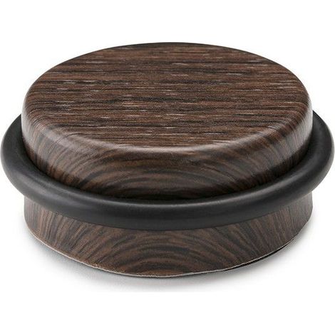 Fermaporta adesivo in plastica-metallo decorato wengè Ø4,6x1,8cm INOFIX