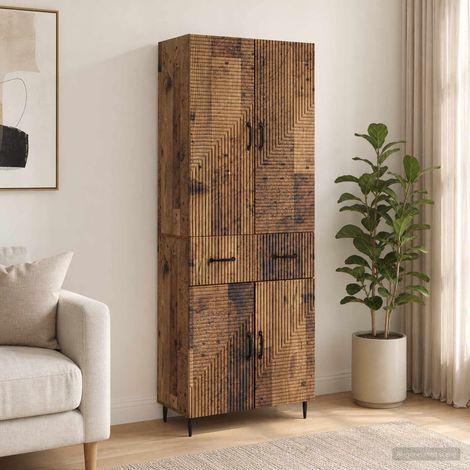 vidaXL Schrankset 2 pcs Altholz 66 x 34,5 x 89,5 cm Holzwerkstoff (1/5)