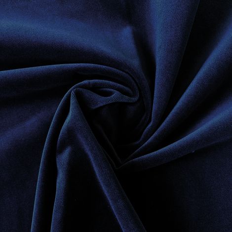 Tissu velours non feu M1 Bleu Marine 140 cm