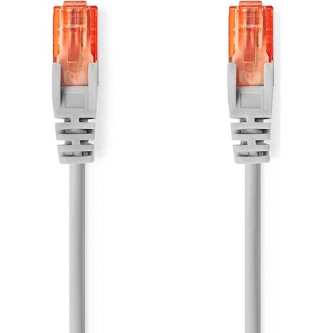 Nedis CAT6-Netzwerkkabel / RJ45 Stecker / RJ45 Stecker / U/UTP / 15.0 m / Rund / PVC / Grau / Label