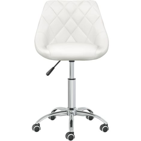 Maison Exclusive - Esszimmerstühle 4 Stk. Drehbar Weiß Kunstleder