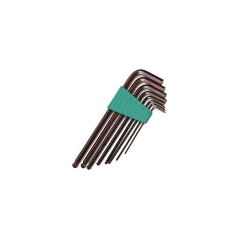 – Set mit 8 Mini-Magnetkugel-Innensechskantschlüsseln mit Tragetasche, 1,5–10 mm – Crezuo (1/3)