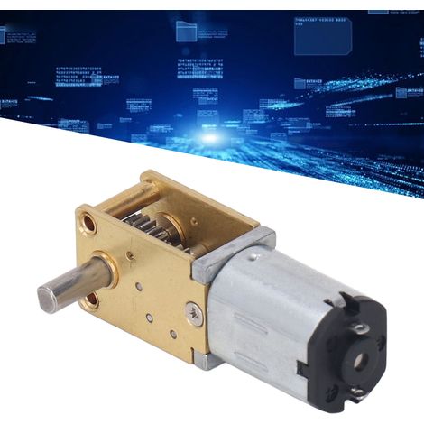 Einachsiger Schneckengetriebemotor 1218-N20, 12 V, für intelligente Fahrzeuge Miniatur-Gleichstrommotor mit niedriger Drehzahl und Montagehalterung, 60 U/min. (1/5)