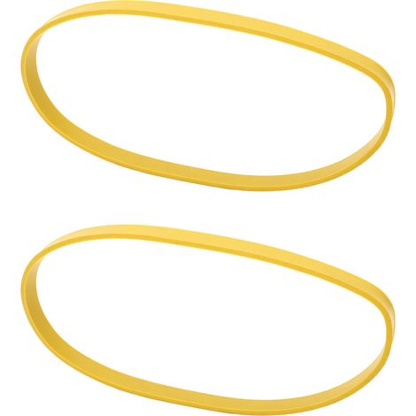 Lot de 2 pneus de scie à ruban antidérapants en caoutchouc jaune pour le travail du bois, compatibles avec les roues de scie à ruban de 8 pouces. (1/5)