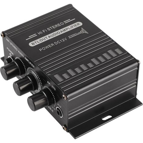AK270 Mini-Stereo-Verstärker (tragbar, 12 V), klarer Klang für Auto, Motorrad, Zuhause, geringe Verzerrung, überragende Audioqualität (1/5)
