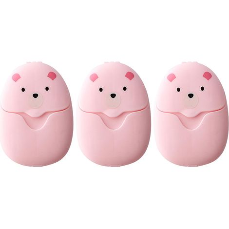 Portable, air-drying soap dish, 150 soaps per pack, suitable for home, travel, outdoor, and bathroom use, pink.