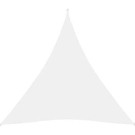 Voile de parasol Tissu Oxford triangulaire 5x5x5 m Blanc (1/5)