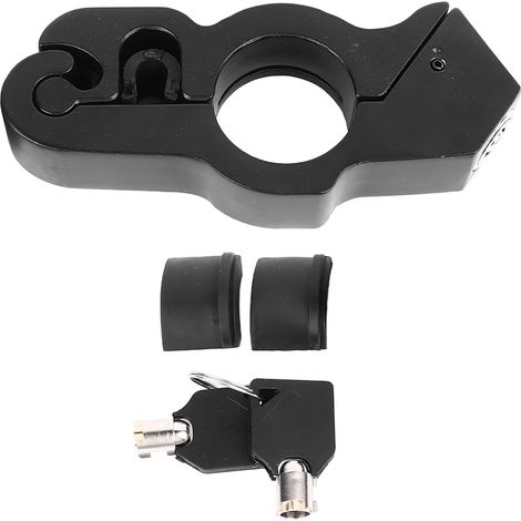 Poignée antivol universelle en alliage pour guidon, compatible avec motos et vélos électriques (noir)