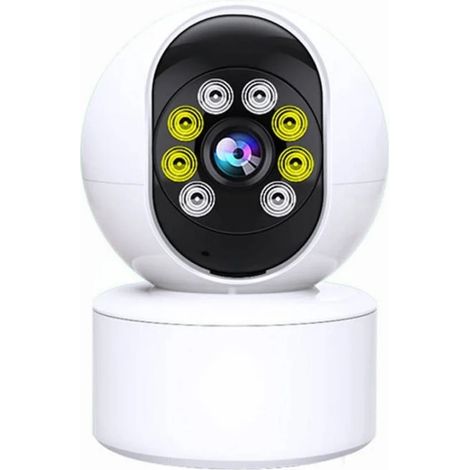 1 caméra de surveillance intérieure, suivi intelligent de mouvement, Wi-Fi double bande 2,4 GHz et 5 GHz, vision 360° (1/5)