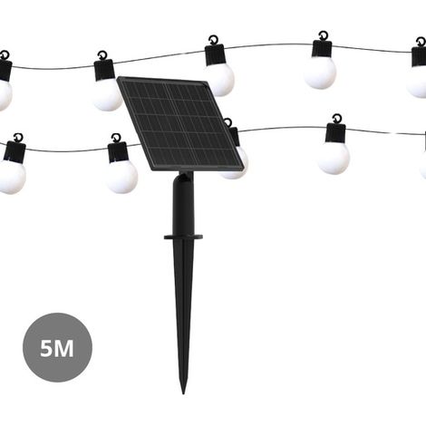 Kit guirnalda decorativa solar Kalaval 5M 10 luces 2300K IP65