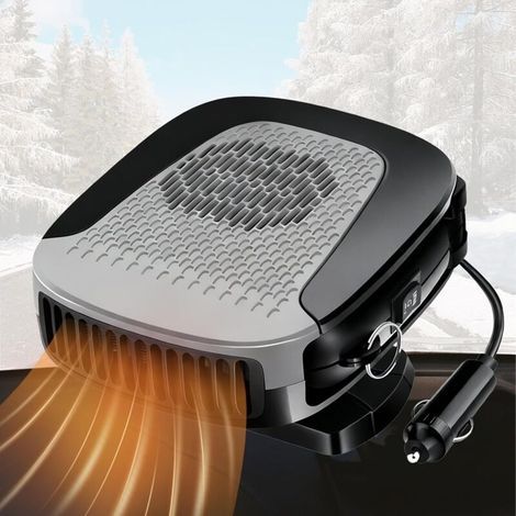 Chauffage de voiture avec poignée, 2 en 1 chauffage et refroidissement, dégivreur de pare-brise portable à chauffage rapide 12V 120W, rotation à 360° (1/5)