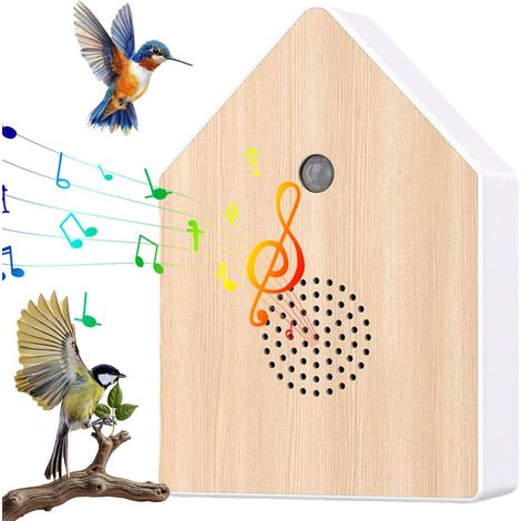 Boîte à Détecteur de Mouvement, Boîte À Sons d'oiseaux, Boîte à Sons Naturels avec Support Mural, Créez Une Atmosphère Relaxante pour WC Invités Salle de Bain Spa et Détente (1/5)