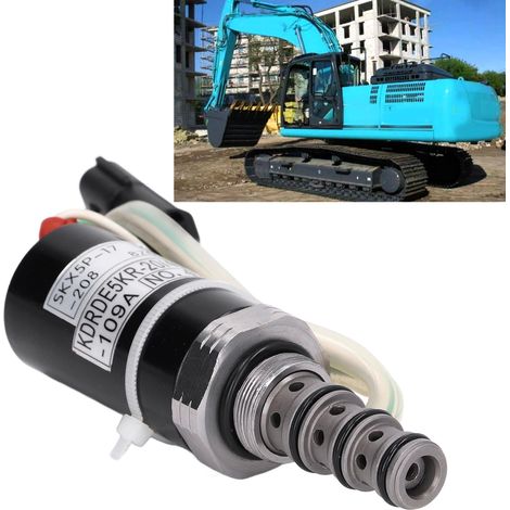 L'électrovanne de pompe hydraulique KDRDE5K-20/40C07-109 SKX5P-17-208 est compatible avec les pompes Kobelco SK200-6E et SK200-3. (1/5)