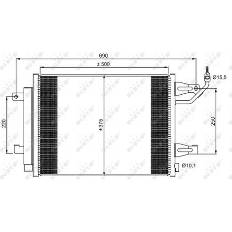 Condenseur, climatisation NRF 350073 MITSUBISHI 4548300070 A4548300070 MR568975