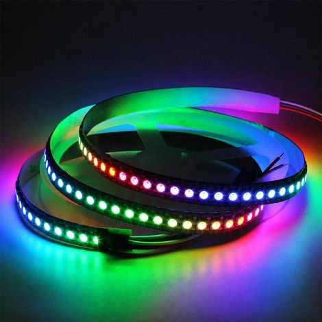 Bande LED RGB étanche WS2812 5050, 30/60/74/96 LED adressables individuellement, 5 V (1/5)