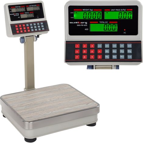 Bilancia da officina con piattaforma LCD SBS-PW-60 fino a 60 kg (1/4)