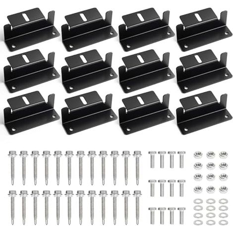 Lot de 12 supports de panneau solaire Z : support de montage de panneau solaire avec écrous et vis Support de panneau solaire Kits de protection contre la corrosion pour installation de bateau (1/5)