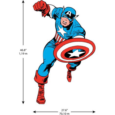 Sticker mural géant Marvel Captain America