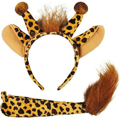 Giraffenstirnband-Schwanz-Set Madagaskar Safari Melman