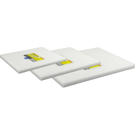 Tabla para cortar de polietileno - 35x25x2 cm - Blanco