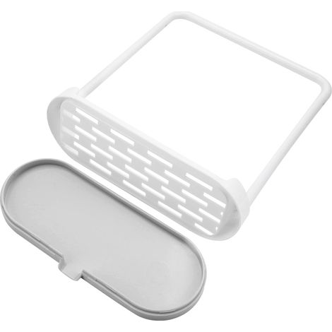 Égouttoir à linge de cuisine détachable, support de rangement pour torchons, éponges et savon (gris) (1/5)