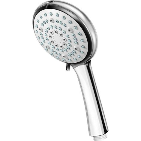 Pomme de Douche, Douchette à Main à économie d'eau, 6 Modes de Pulvérisation, Facile à Installer et à Nettoyer, Pommeau Douche en Acier Inoxydable (1/4)