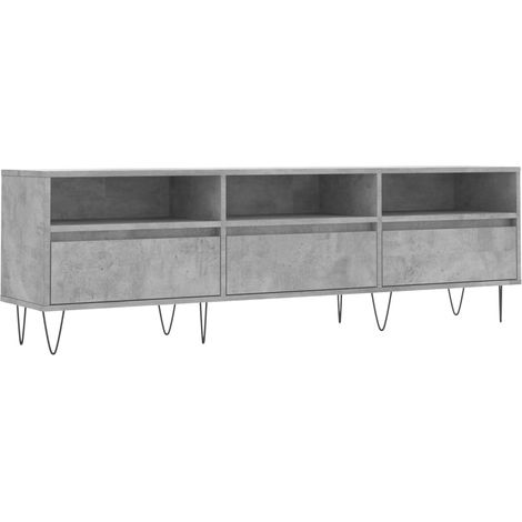 Mueble TV multimedia estantería para televisión buffet para televisión comedor salón dormitorio 150 x 30 x 44,5 cm madera contrachapada gris 020025975