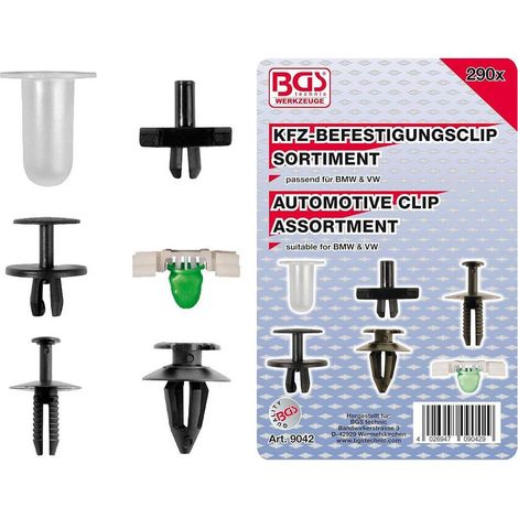 Assortiment Clips de Fixation Automobiles BMW VW - 290 pcs -  Résistant - Fixation Sécurisée et Pratique - D-Work (1/5)