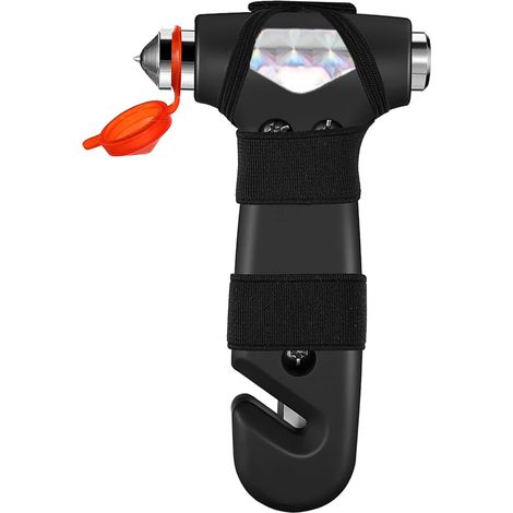 Martello di sicurezza per auto, mini martello rompivetro, rompivetro 3 in 1 e rompi cintura di sicurezza, taglierino per cintura di sicurezza per vari veicoli