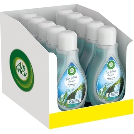 AIR WICK DÉSODORISANT MAISON CONTINU MÈCHE ACTIVE PARFUM EAUX FRAICHES - 375ML - LOT DE 10