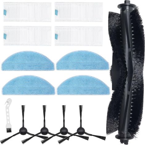 KimSin Accessoires pour Laresar Mars 01 pièces de rechange pour aspirateur robot, brosse rotative + 4 filtres + 4 Chiffon nettoyage + 6 brosses latérales (1/5)