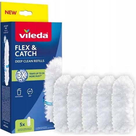 Vileda Flex & Catch Staubwedel-Einsätze, 5 Stück pro Packung (1/4)