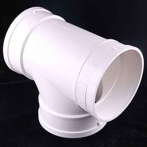 Raccord de conduit séparateur à 3 voies Ø75mm (90 degrés) xd - Raccord de conduit rond - Ventilateur extracteur - Té de ventilation pour sèche-linge - Plastique ABS blanc Ø7,5cm. (1/4)