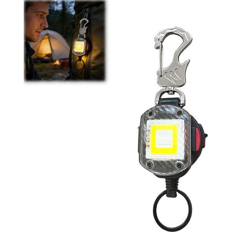 Wiederaufladbare 3-LED-Schlüsselanhängerleuchte – Typ-C-Ladeanschluss mit Ständer – Mini-Taschenlampe für Camping und Notfälle (1/5)