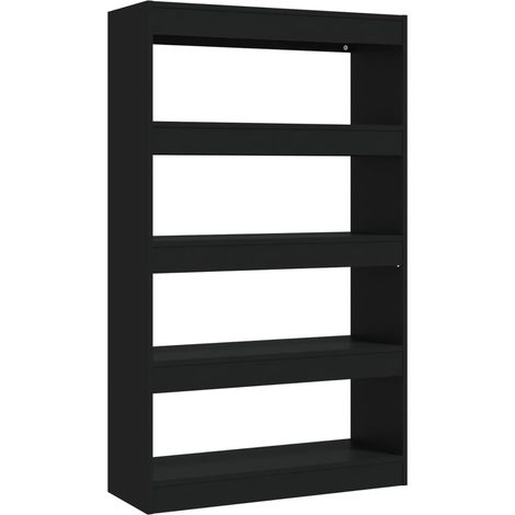 vidaXL Libreria/Divisorio Nero 80x30x135 cm in Truciolato (1/5)