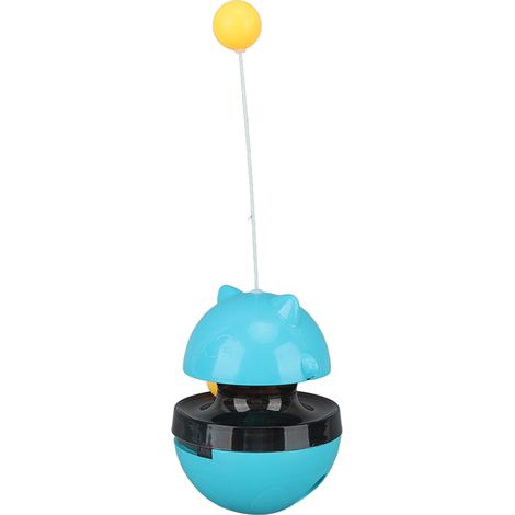 Katzenleckerli-Spender Spielzeug Katzenfutterspender Leckerli-Spielzeug Interaktiver Ball Kätzchenpuzzle Futterspielzeug Pet Lake Blue (1/5)