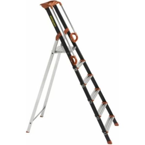 Alu-Stufen-Stehleiter Pro UP CENTAURE 6 Stufen gebördelt - Arbeitshöhe 3,20m - 239206