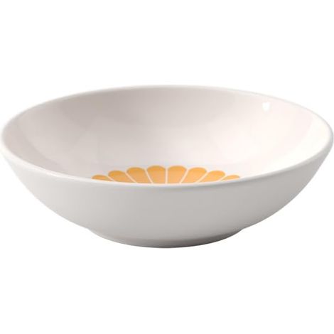 bol à dessert jaune, résist. lave-vaisselle/micro-ondes, bol pr dessert, snacks et accompagnements, ptit plat creux dessert, bowl à motif floral orange, Porcelaine (1/5)
