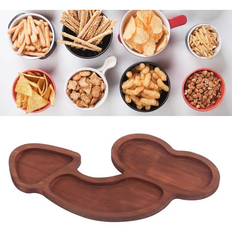 Assiette à apéritif en forme de C, assiette de camping/pique-nique, assiette à fromage, assiette de charcuterie, grand format. (1/5)