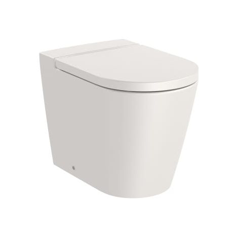 INODORO TANQUE ALTO O EMPOTRABLE 560MM BEIGE INSPIRA ROUND ADOSADO PARED
