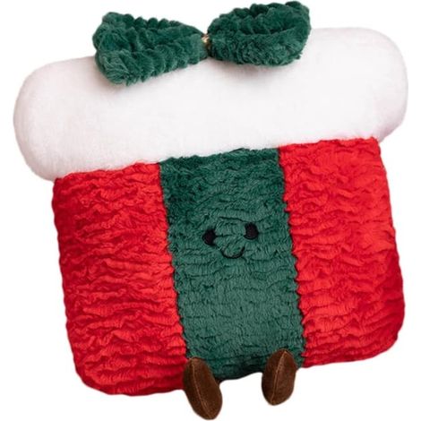 Coussin sapin de Noël, coussin bonhomme en pain d'épice en forme de boîte en pin - Coussin décoratif de canapé en peluche de 40 cm, coussin de Noël (1/5)