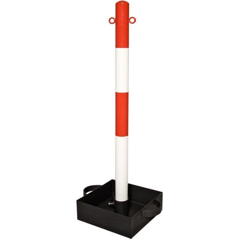 Moravia Support de chaîne EXTERN 60 × 1000 mm rouge/blanc + 2 œillets avec poignée de transport (1/5)