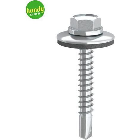 Viti Autoperforanti TE Masidef con Rondella EPDM Zincate Bianche 6,3 x 50 mm 1 Kg