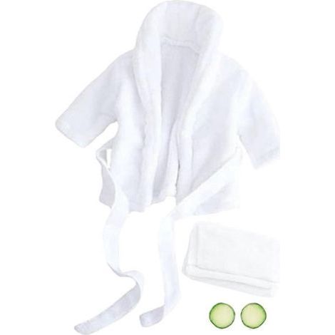 ensemble peignoir pour nouveau-né, peignoir pour bébé, serviette de bain pour bébé, accessoire concombre-38x25cm-White (1/4)