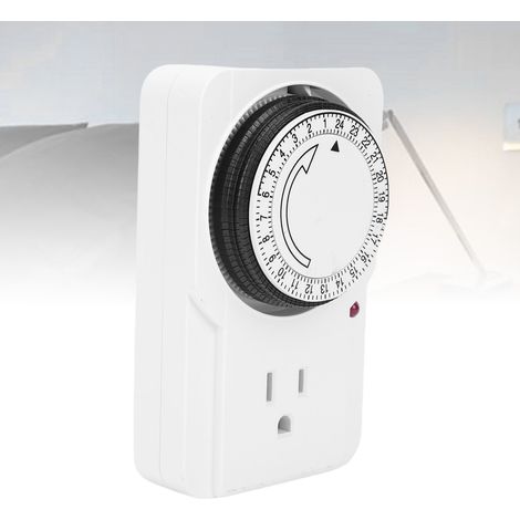 Programmierbarer mechanischer Steckdosentimer – 24-Stunden-Timer mit 15-Minuten-Intervallen für elektrische Haushaltsgeräte (1/5)
