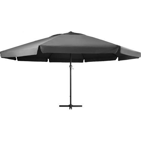 Ombrellone Parasole da Giardino Palo in Alluminio 600 cm Antracite (1/5)
